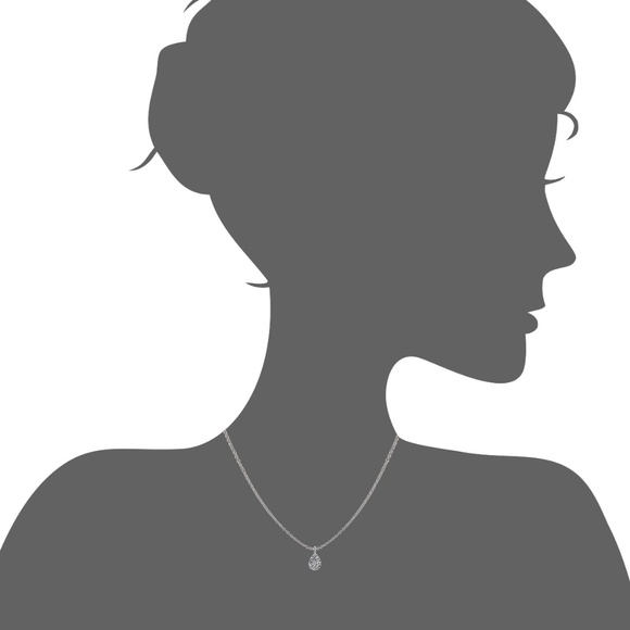 Sterling Silver Pear Shape Filigree Drop Earrings and Pendant Necklace Set - Picture 6 of 7